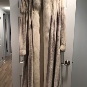 Mink coat, genuine cross mink full length coat.